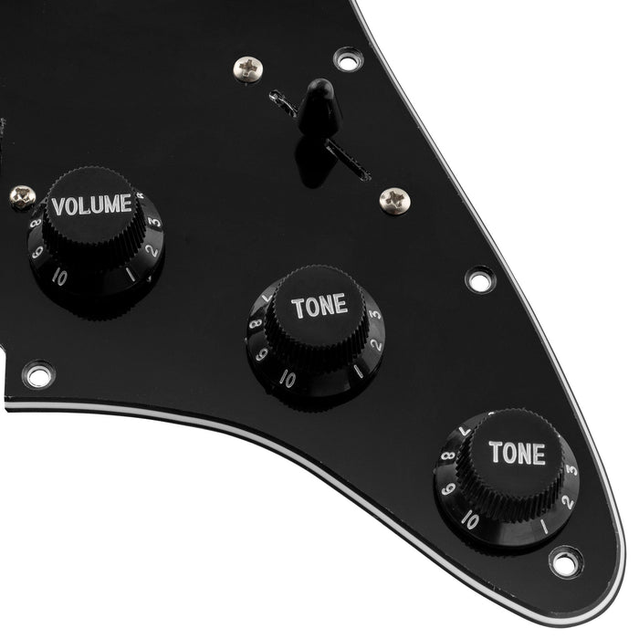 musiclily basic pre wired loaded standard st hss pickguard with alnico 5 magnet pickups set for strat style electric guitar mx1330bk details