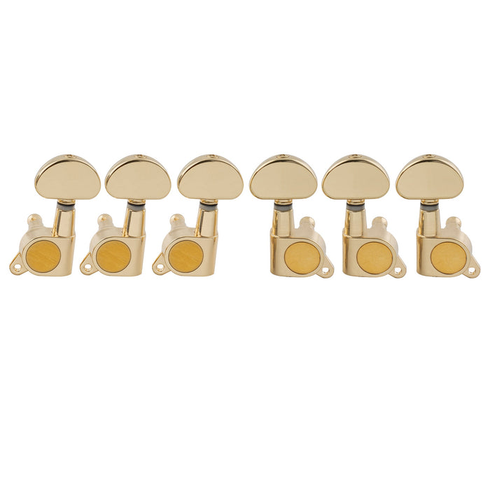 musiclily pro 3r3l 15 1 ratio full sealed machine heads tuners tuning pegs keys with half moon button 45 degree screw for acoustic electric guitar mx1343bk 3mx1344bk 3, gold