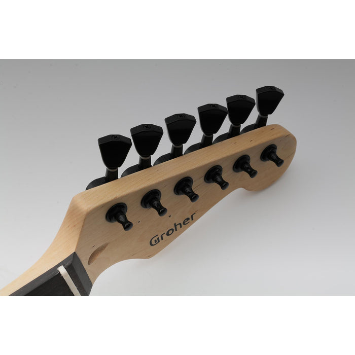 Usage show of musiclily pro 6 in line guitar sealed tuners tuning keys pegs machine heads set for fender strat tele style guitar keystone button mx1346bk 6