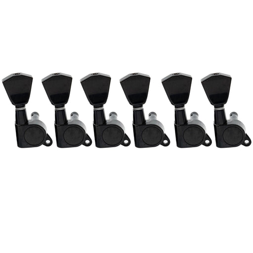 musiclily pro 6 in line guitar sealed tuners tuning keys pegs machine heads set for fender strat tele style guitar keystone button mx1346bk 6