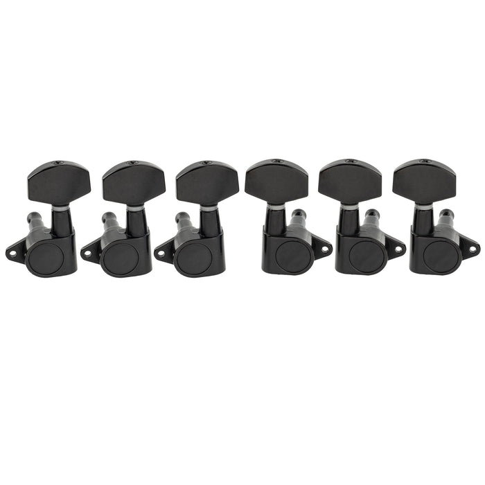 musiclily pro 3r3l 15 1 ratio full sealed machine heads tuners tuning pegs keys with big hex button right angle screw for acoustic electric guitar mx1348bk 3mx1349bk 3, black