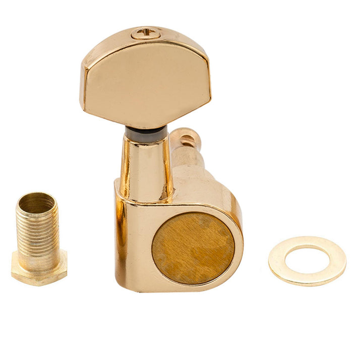 Part of musiclily pro 6 in line 15 1 ratio 2 pin full sealed machine heads tuners tuning pegs keys with hex button for sq strat tele style electric guitar mx1350 6p