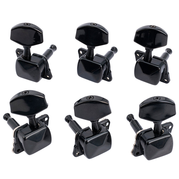 musiclily pro 3r3l 15 1 ratio semi closed machine heads tuners tuning pegs keys with big hex button for acoustic electric guitar mx1351 3mx1352 3p