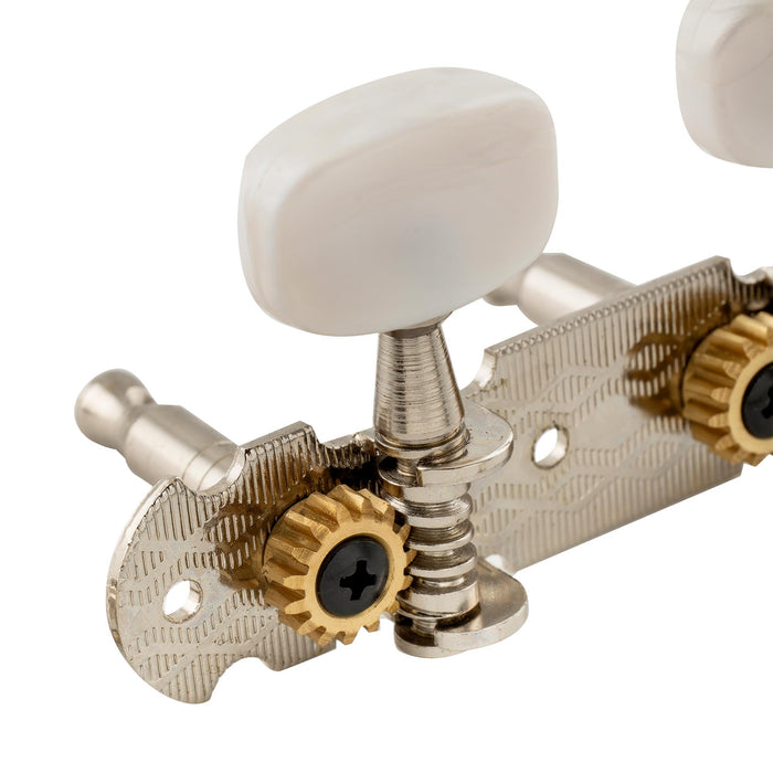 musiclily pro 3 on a plate acoustic guitar tuners machine heads tuning keys pegs set nickel with white button details