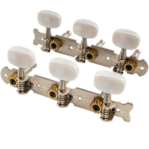 musiclily pro 3 on a plate acoustic guitar tuners machine heads tuning keys pegs set nickel with white button