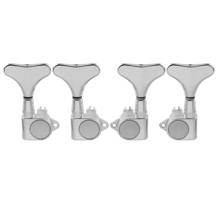 musiclily pro 2r2l 17 1 ratio full sealed bass tuners machine heads set for ibanez style electric bass tuning keys pegs mx1357 2mx1358 2p, chrome
