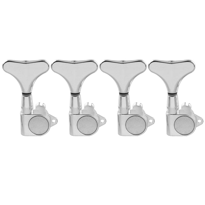musiclily pro 4 in line sealed machine heads for precision jazz bass tuning keys 4 string electric bass pegs tuners set mx1358 4p, chrome