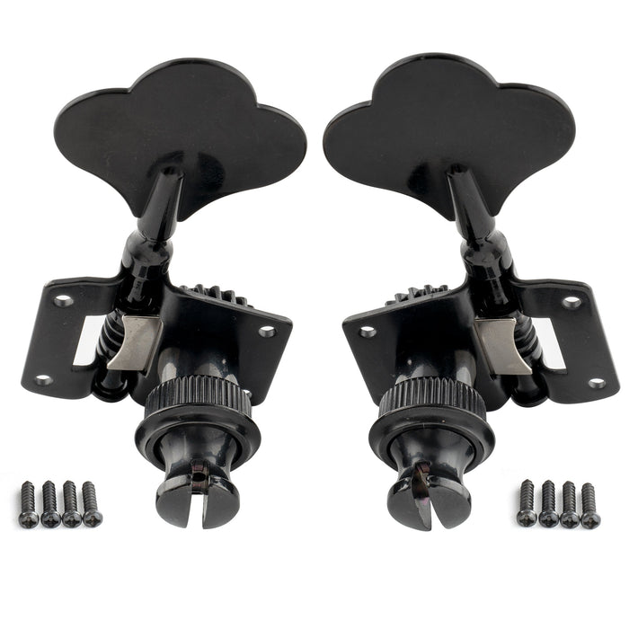 detail of musiclily pro 2r2l 19 1 ratio open gear electric bass machine heads tuners tuning keys pegs for ibanez style mx1359 2mx1360 2p