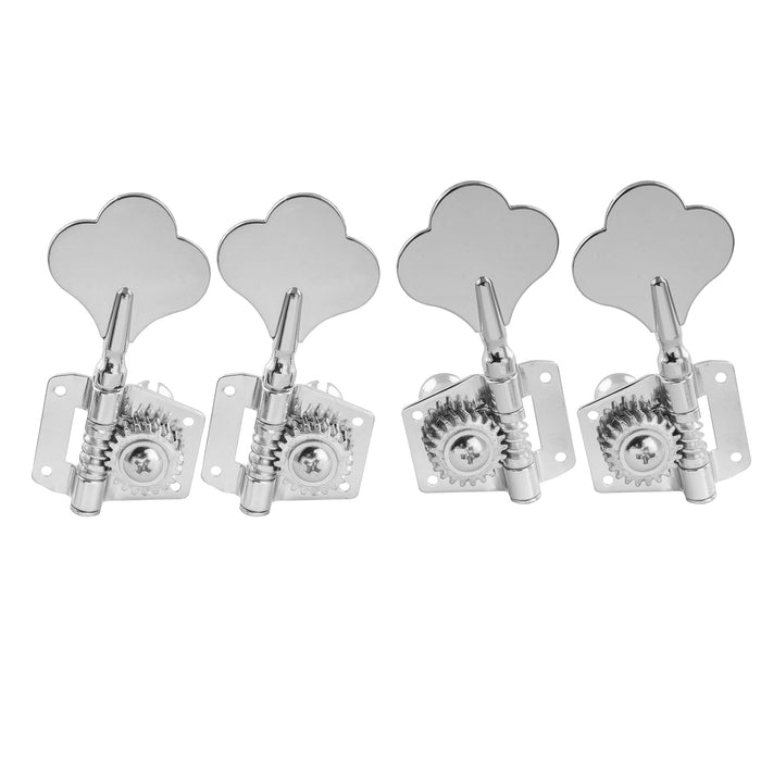 musiclily pro 2r2l 19 1 ratio open gear electric bass machine heads tuners tuning keys pegs for ibanez style mx1359 2mx1360 2p, chrome