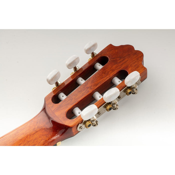 Usage show of musiclily pro 3 on a plate classical guitar machine heads tuning pegs keys tuners set oval button nickel