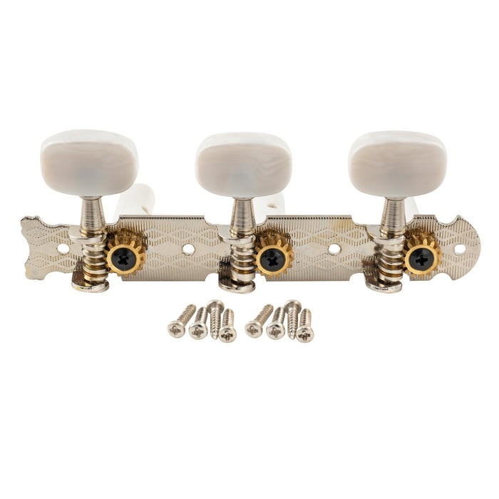 Part of musiclily pro 3 on a plate classical guitar machine heads tuning pegs keys tuners set oval button nickel