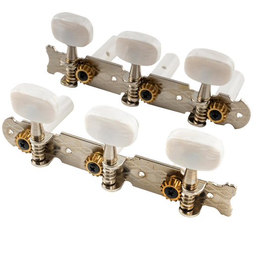 musiclily pro 3 on a plate classical guitar machine heads tuning pegs keys tuners set oval button nickel