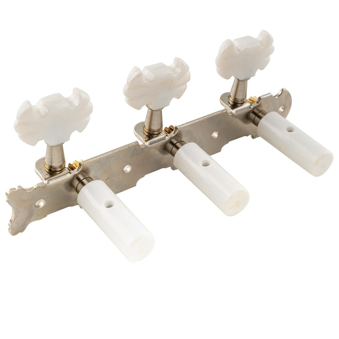 detail of musiclily pro 3 on a plate classical guitar machine heads tuning pegs keys tuners set butterfly button nickel
