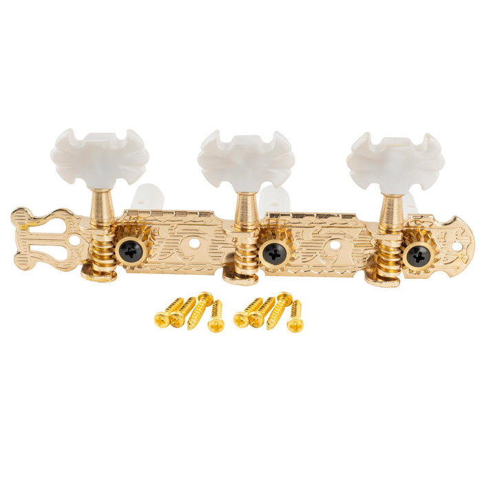 Part of musiclily pro 3 on a plate lyra style classical guitar machine heads butterfly button tuning pegs keys tuners set mx1365p