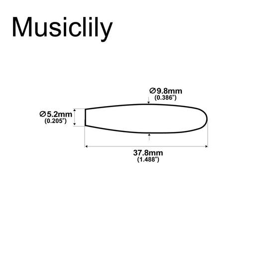 Dimensions of musiclily pro plastic guitar tremolo arm tips whammy bar knobs for usa mexico strat style guitar mx1374 2p