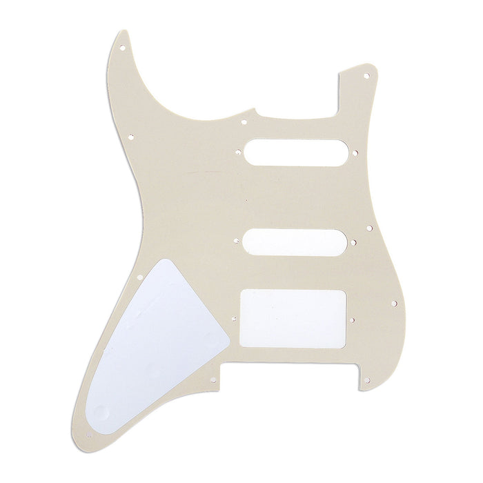 Musiclily Pro 11穴 HSS STピックガード USA/メキシコ製Fender Stratストラトエレキギター Floyd Roseブリッジカット用 4プライ エイジドホワイトパール