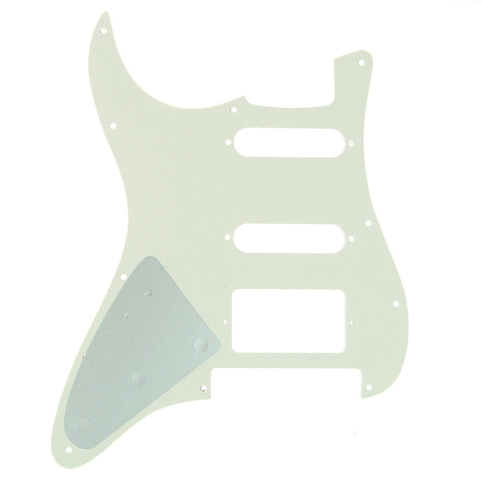 Musiclily Pro 11穴 HSS STピックガード USA/メキシコ製Fender Stratストラトエレキギター Floyd Roseブリッジカット用 4プライ エイジドホワイトパール