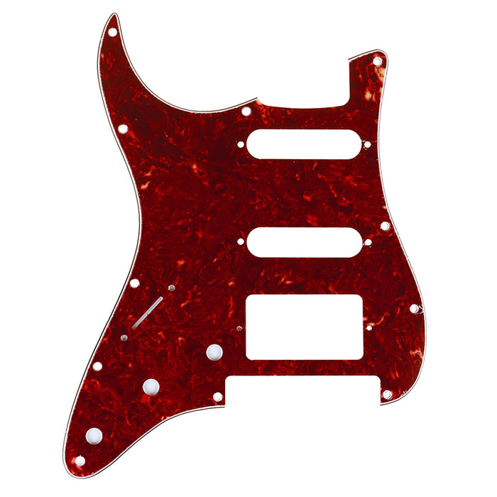 musiclily pro left handed 11 hole modern style strat hss guitar pickguard for american mexican stratocaster floyd rose bridge cut mx1381p, vintage tortoise