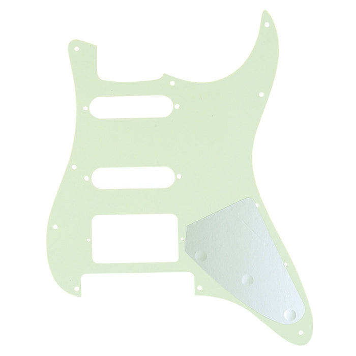 Musiclily Pro 左利き 11穴 HSS STピックガード USA/メキシコ製Fender Stratストラトエレキギター Floyd Roseブリッジカット用 3プライ ブラック