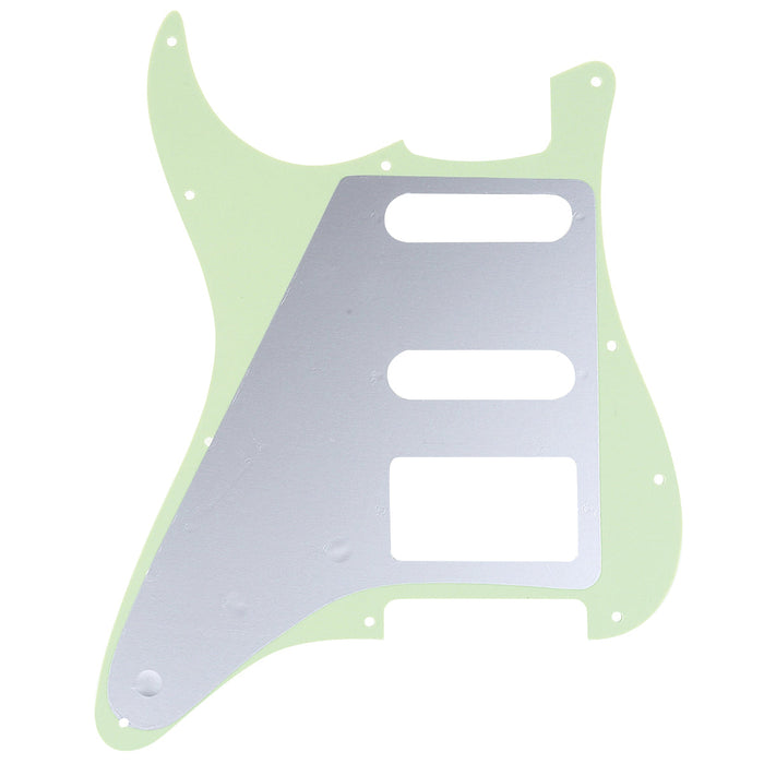 Musiclily Pro 11穴 HSS STピックガード モダンスタイル アメリカンStratストラトエレキギター用 4プライ エイジドホワイトパール