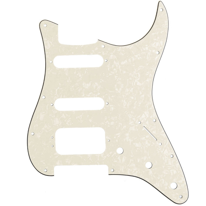 musiclily pro 11 hole round corner hss guitar strat pickguard for usa mexican strat 3 screw humbucking mounting open pickup 3ply 4ply mx1384p