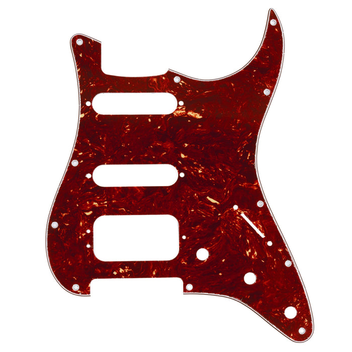 musiclily pro 11 hole round corner hss guitar strat pickguard for usa mexican strat 3 screw humbucking mounting open pickup 3ply 4ply mx1384p, vintage tortoise