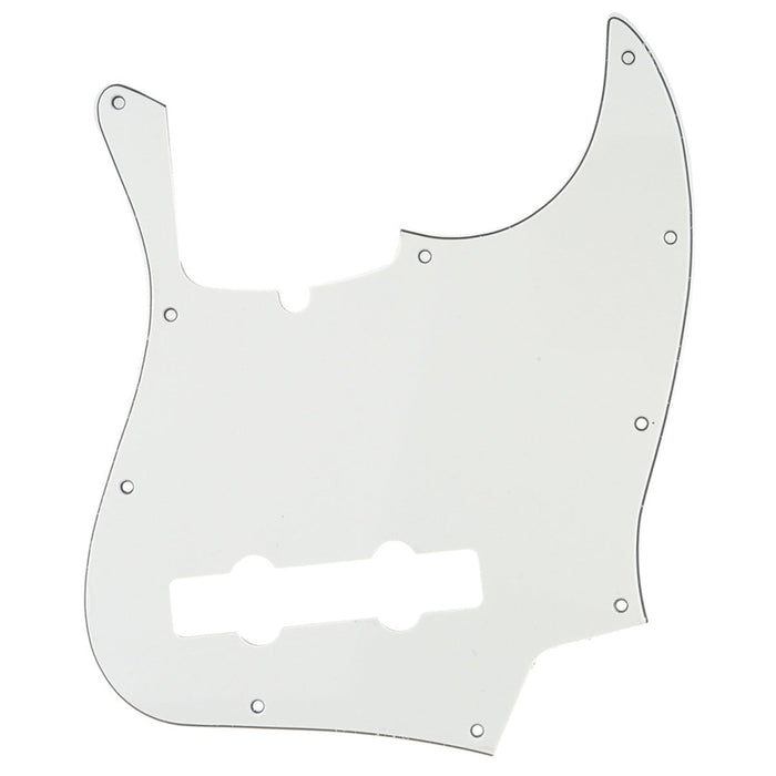 musiclily pro 5 string 10 hole contemporary j bass pickguard for fender american jazz bass 3ply 4ply mx1393p, aged white