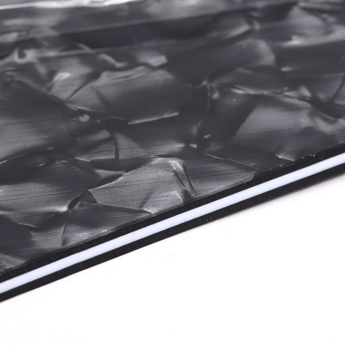 detail of musiclily pro 5 string 10 hole contemporary j bass pickguard for fender american jazz bass 3ply 4ply mx1393p