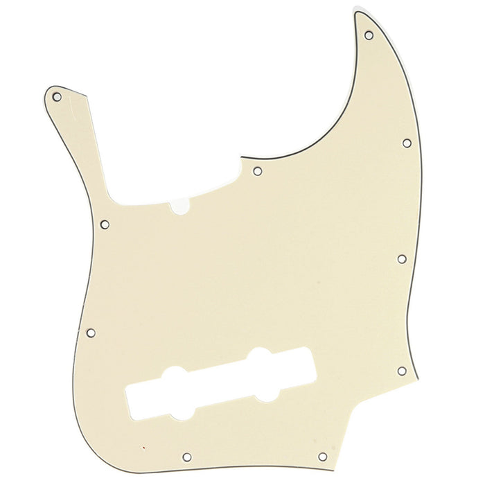 musiclily pro 5 string 10 hole contemporary j bass pickguard for fender american jazz bass 3ply 4ply mx1393p cream