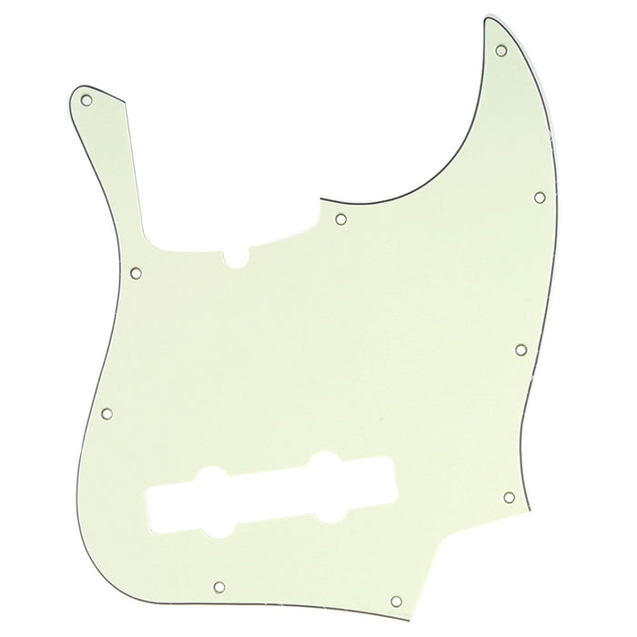musiclily pro 5 string 10 hole contemporary j bass pickguard for fender american jazz bass 3ply 4ply mx1393p, mint ivory color