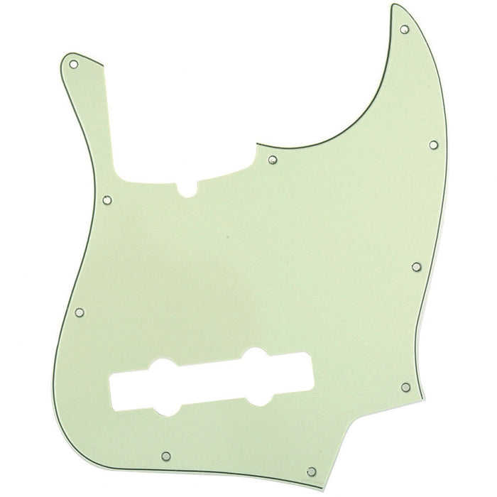 musiclily pro 5 string 10 hole contemporary j bass pickguard for fender american jazz bass 3ply 4ply mx1393p, mint green