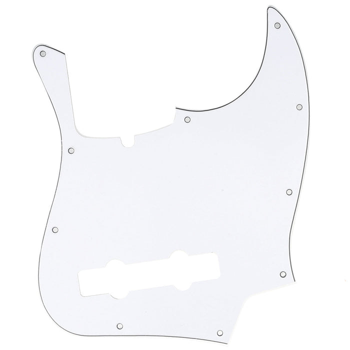 musiclily pro 5 string 10 hole contemporary j bass pickguard for fender american jazz bass 3ply 4ply mx1393p, white