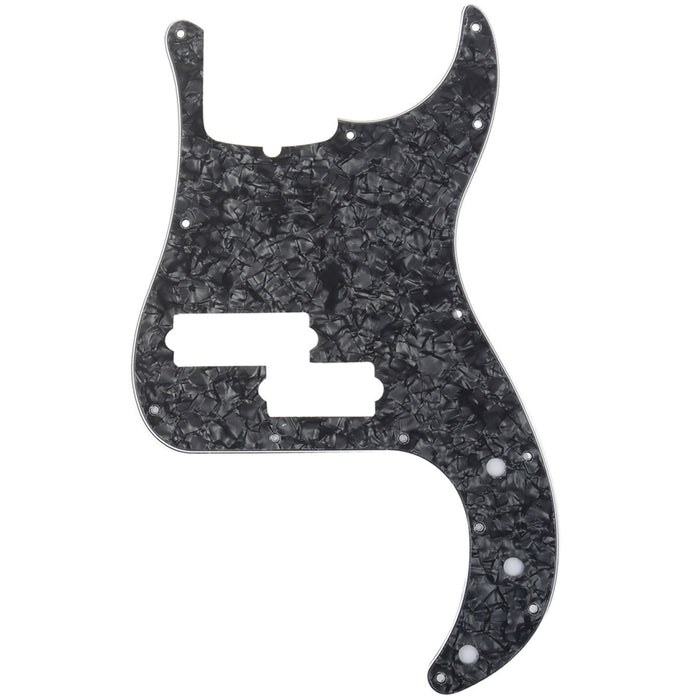 musiclily pro 5 string 13 hole contemporary p bass pickguard for fender american precision bass 3ply 4ply mx1395p, black pearl