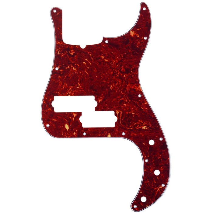musiclily pro 5 string 13 hole contemporary p bass pickguard for fender american precision bass 3ply 4ply mx1395p, vintage tortoise