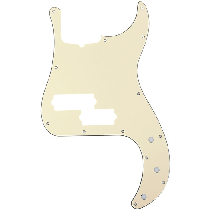 musiclily pro 5 string 13 hole contemporary p bass pickguard for fender american precision bass 3ply 4ply mx1395p cream