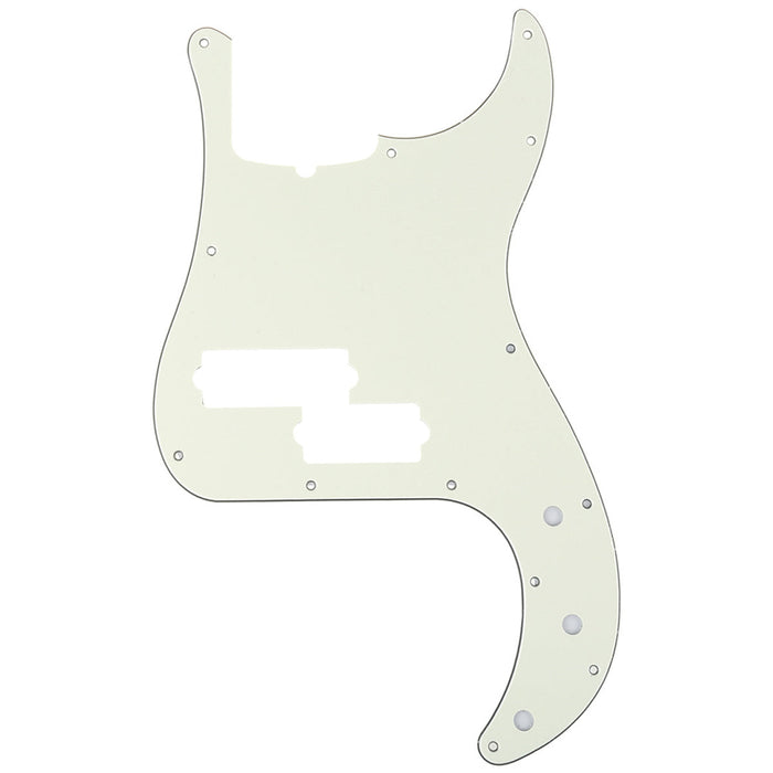 musiclily pro 5 string 13 hole contemporary p bass pickguard for fender american precision bass 3ply 4ply mx1395p, mint ivory color