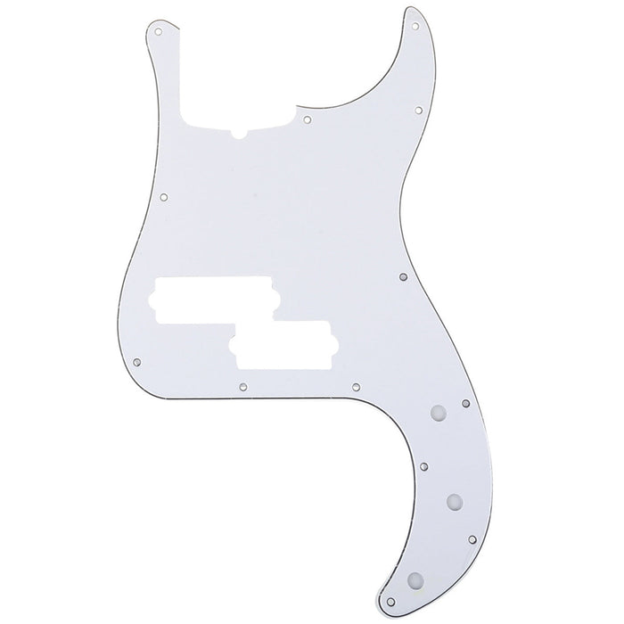 musiclily pro 5 string 13 hole contemporary p bass pickguard for fender american precision bass 3ply 4ply mx1395p, white
