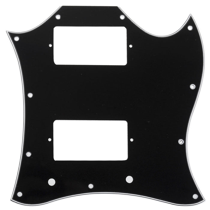 musiclily pro 11 hole large full face guitar pickguard for import sg 3ply 4ply mx1397p, black