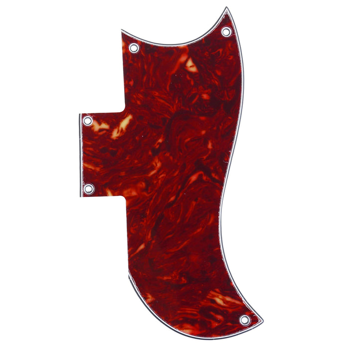 musiclily pro 5 hole small half face guitar pickguard compatible with usa les paul american sg 3ply 4ply mx1398p, vintage tortoise