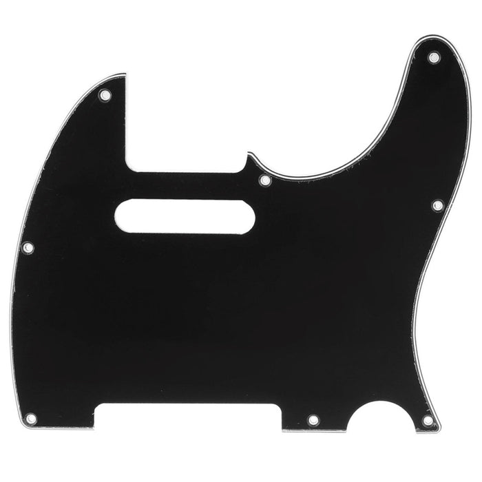 musiclily pro 8 hole guitar tele pickguard for mij made fender japan telecaster 3ply 4ply mx1400p, black