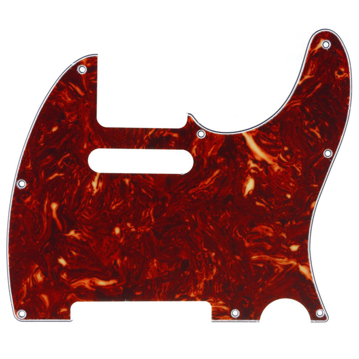 musiclily pro 8 hole guitar tele pickguard for mij made fender japan telecaster 3ply 4ply mx1400p, vintage tortoise