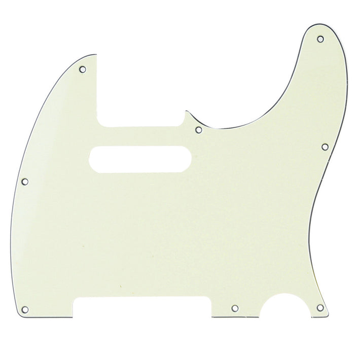 musiclily pro 8 hole guitar tele pickguard for mij made fender japan telecaster 3ply 4ply mx1400p, mint ivory color