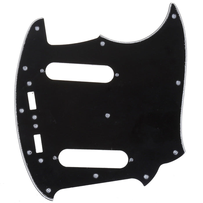 musiclily pro 12 hole guitar pickguard for mij fender japan mustang 3ply 4ply mx1403p, black