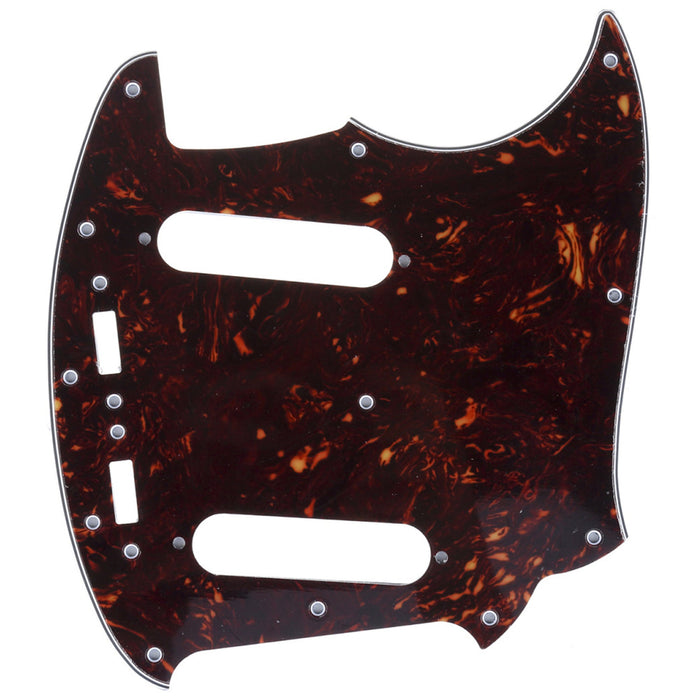 musiclily pro 12 hole guitar pickguard for mij fender japan mustang 3ply 4ply mx1403p, tortoise shell