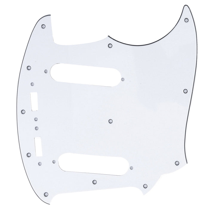 musiclily pro 12 hole guitar pickguard for mij fender japan mustang 3ply 4ply mx1403p, white