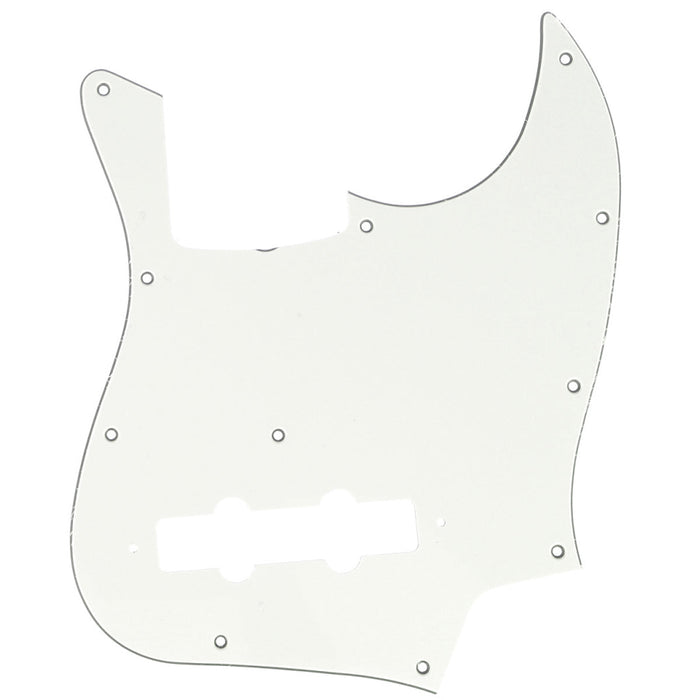 musiclily pro 11 hole j bass pickguard for mij fender japan 4 string jazz bass 3ply 4ply mx1404p, aged white