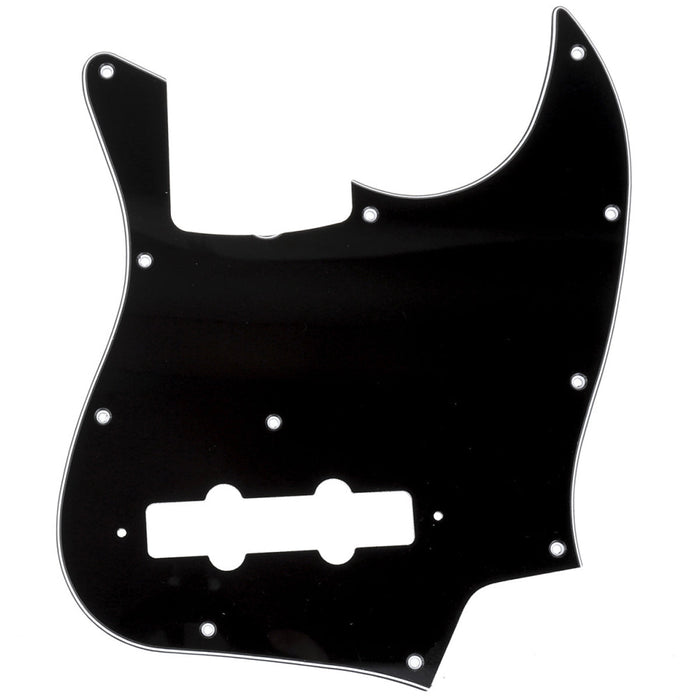 musiclily pro 11 hole j bass pickguard for mij fender japan 4 string jazz bass 3ply 4ply mx1404p, black