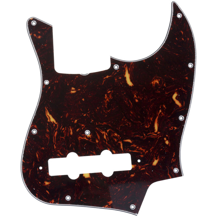 musiclily pro 11 hole j bass pickguard for mij fender japan 4 string jazz bass 3ply 4ply mx1404p, tortoise shell