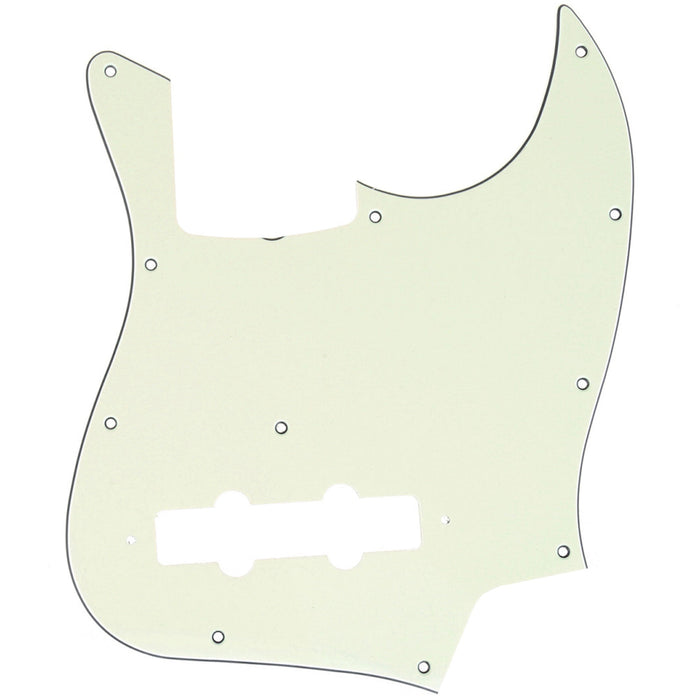 musiclily pro 11 hole j bass pickguard for mij fender japan 4 string jazz bass 3ply 4ply mx1404p, mint ivory color