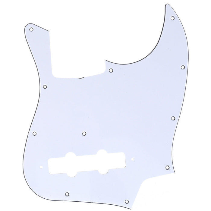 musiclily pro 11 hole j bass pickguard for mij fender japan 4 string jazz bass 3ply 4ply mx1404p, white